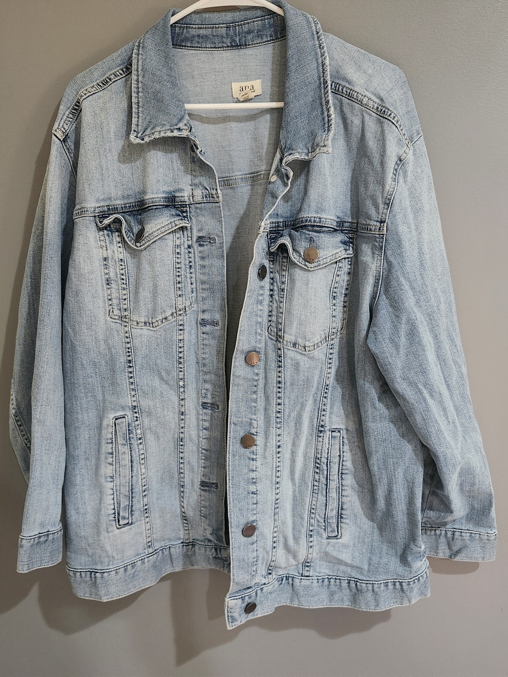 a.n.a Light Blue Denim Trucker Jean Jacket Size XXL